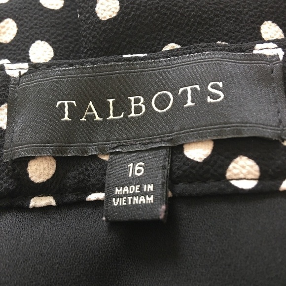 Talbots Black and White Pleated Bubble Midi Skirt - Picture 2 of 7